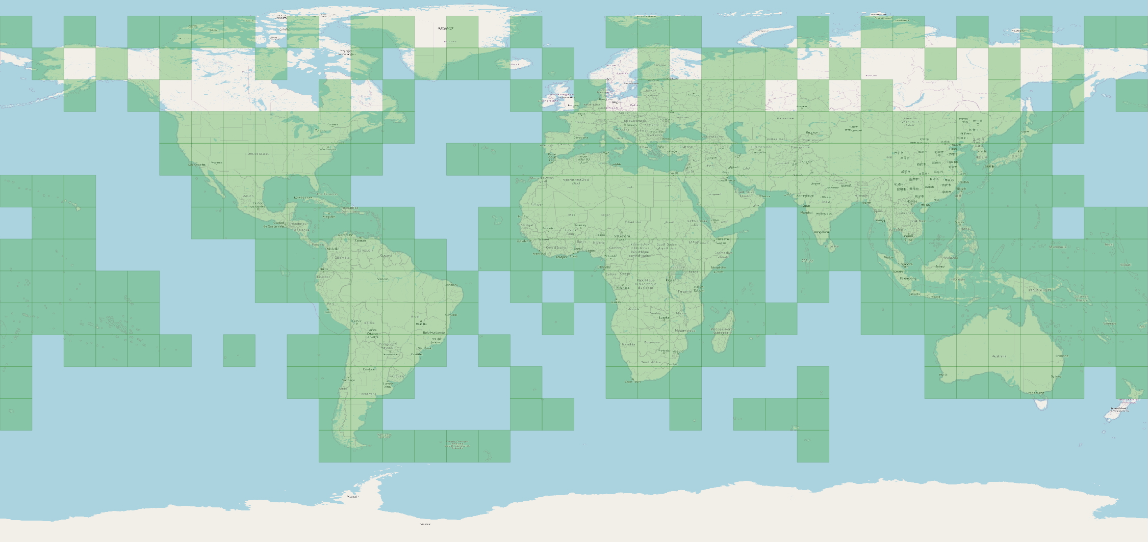 JRC Global Forest Cover 2020 coverage